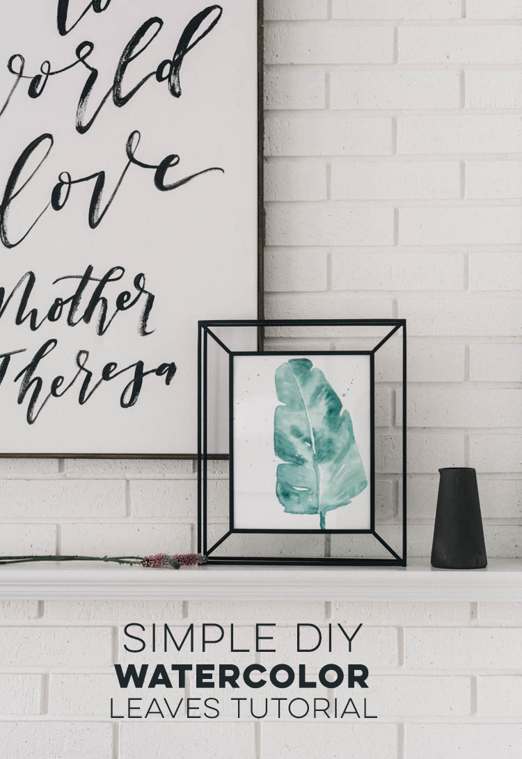 Simple Watercolor leaves tutorial- love how modern and easy this art is!