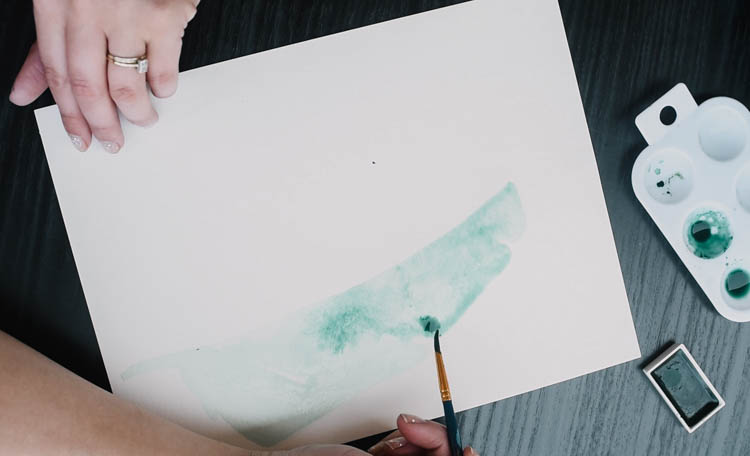 Simple Watercolor leaves tutorial- love how modern and easy this art is!