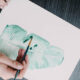 Simple Watercolor leaves tutorial- love how modern and easy this art is!