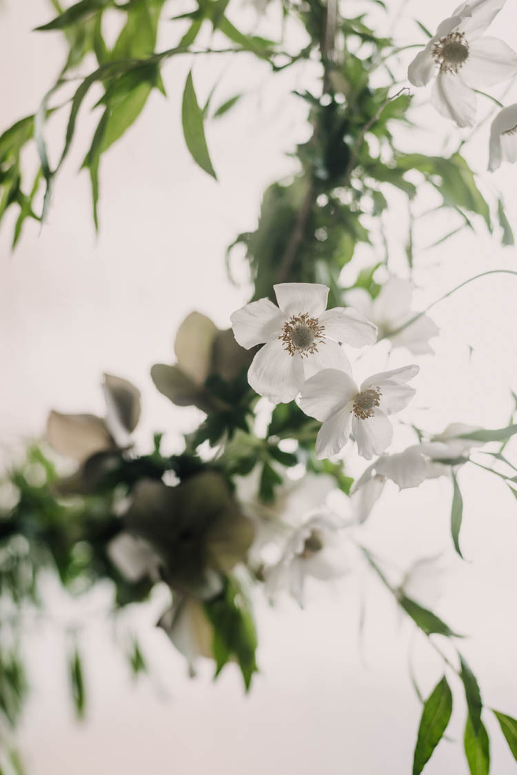 Anemones in a summer wreath