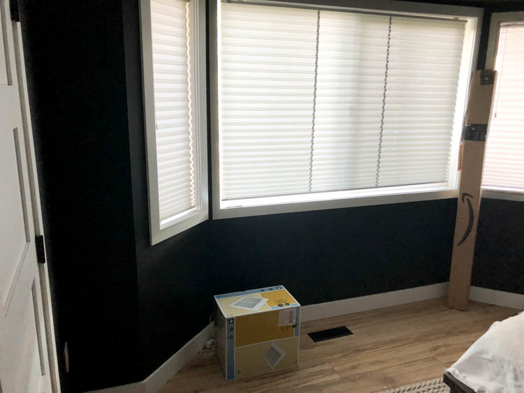 bay window area in a bedroom