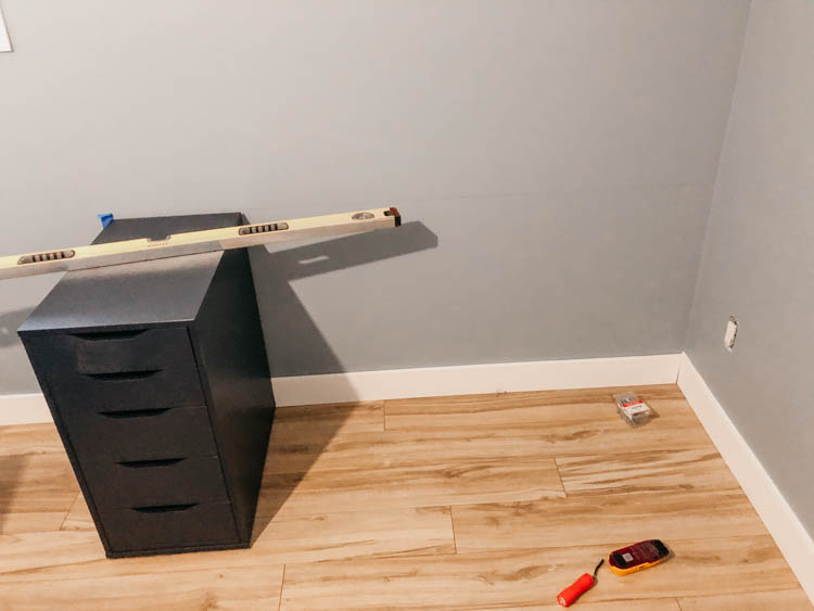 Measuring for a built in desk using IKEA alex drawers