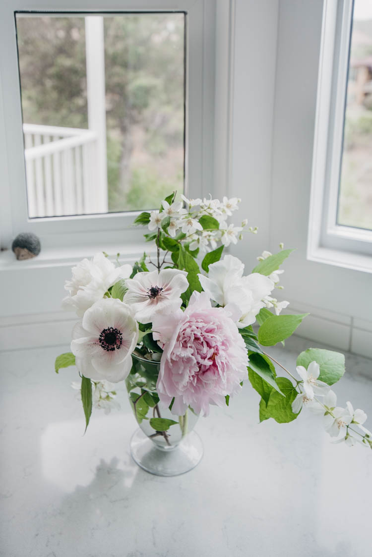 Beautiful summer floral arrangement from the garden