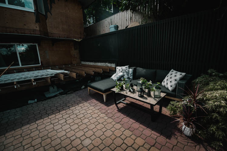 Summer patio under construction