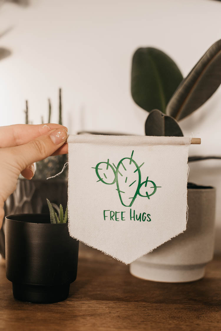 Mini pennant made using vinyl scrap!