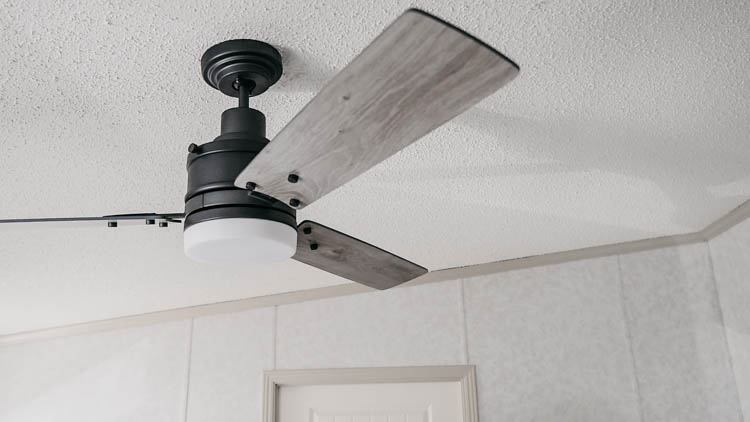 How to install a ceiling fan on a sloped ceiling (the super simple explanation)