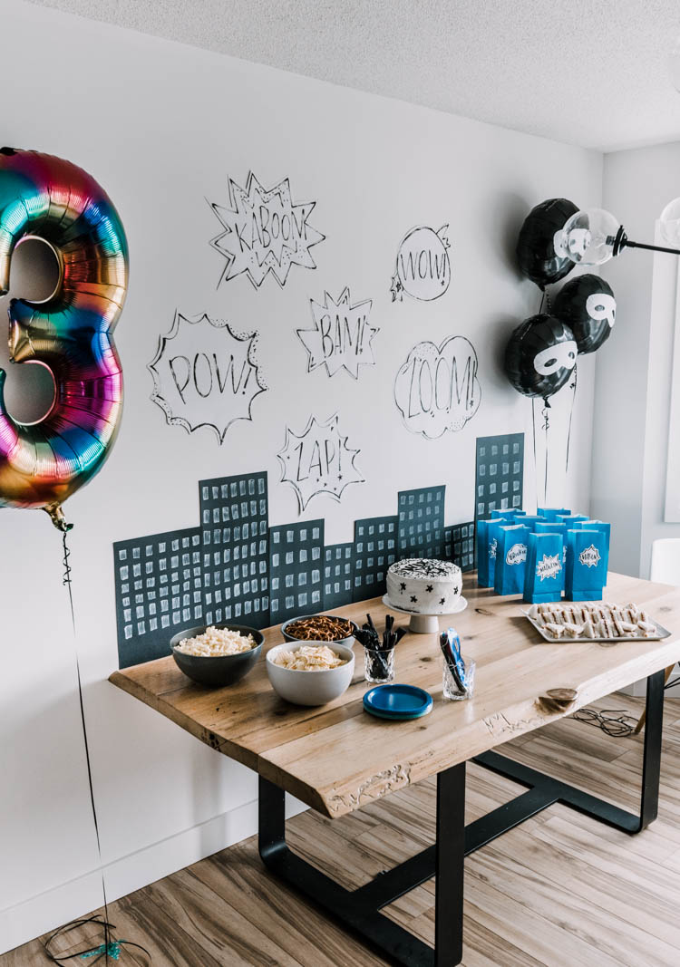 Superhero birthday party- such a fun boys birthday party using only decor from the dollar store!