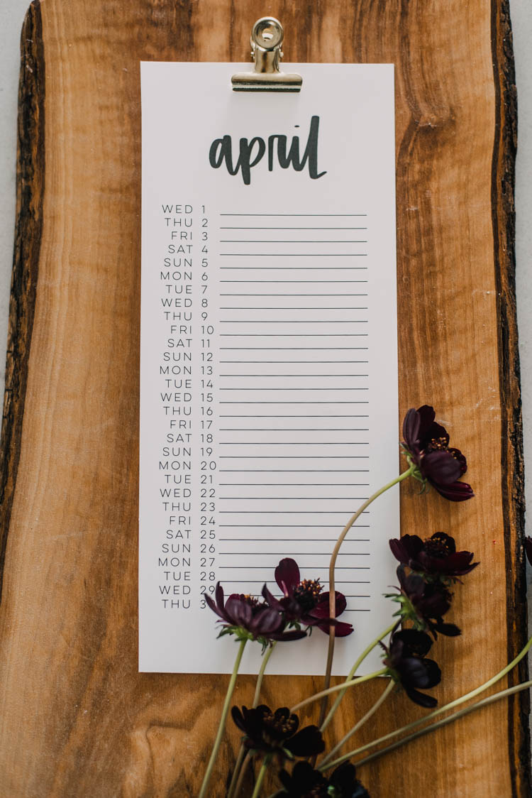 Free Printable calendar for 2020 - minimalist styles in 5 formats