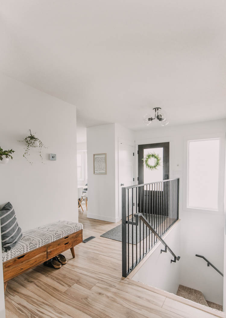 Entry Way Reveal - DIY renovation made suuuuch a big difference in this now modern space