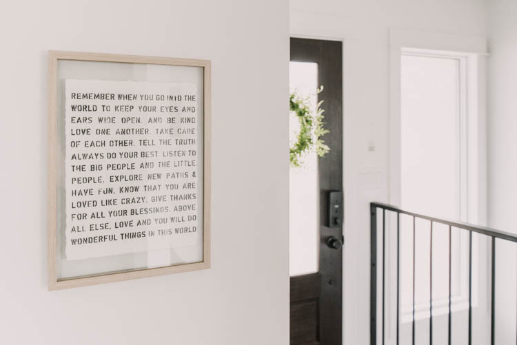 Art in an entryway- love this for modern decor!