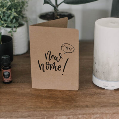 Free Printable (yay!) New Home Card and gift basket idea!