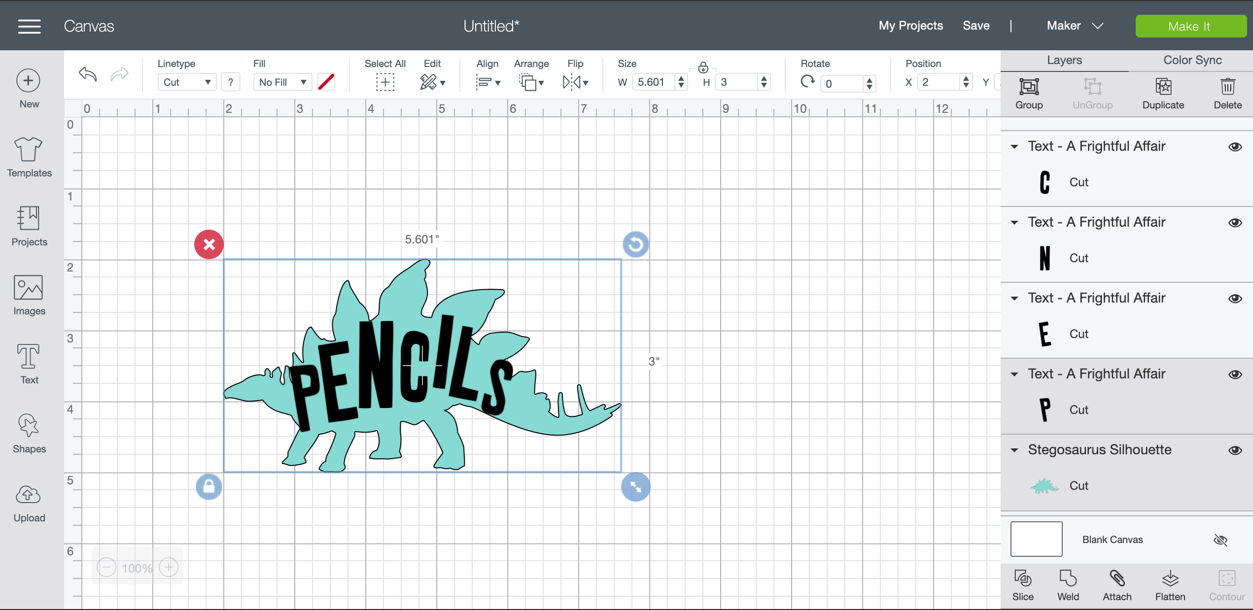 How to slice more than two layers? How to create knockout designs with text in images with Cricut Design Space