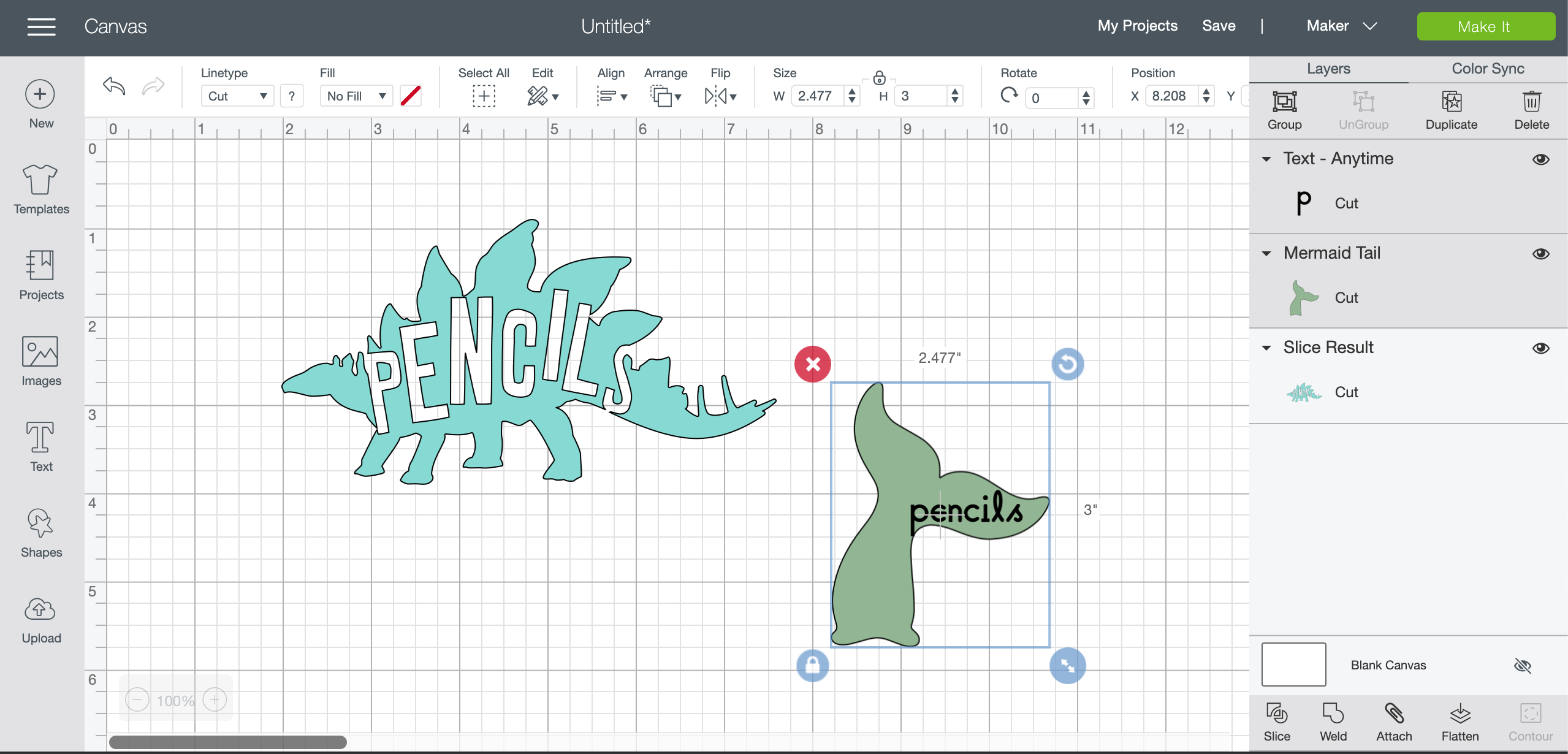EX if you leave all your text grouped, how to slice and knockout of image