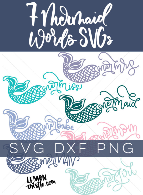 Download Mermaid Words Mini Svg Bundle Lemon Thistle