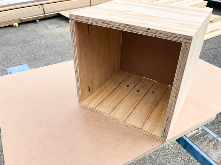 DIY Saw Blade Storage Box before dividers are inserted