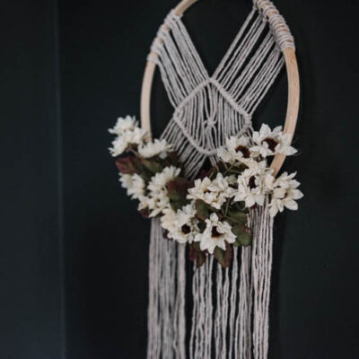 DIY Dollar Store Macrame Project- such a great hack for cheap macrame!