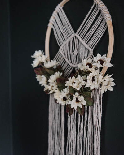 DIY Dollar Store Macrame Project- such a great hack for cheap macrame!