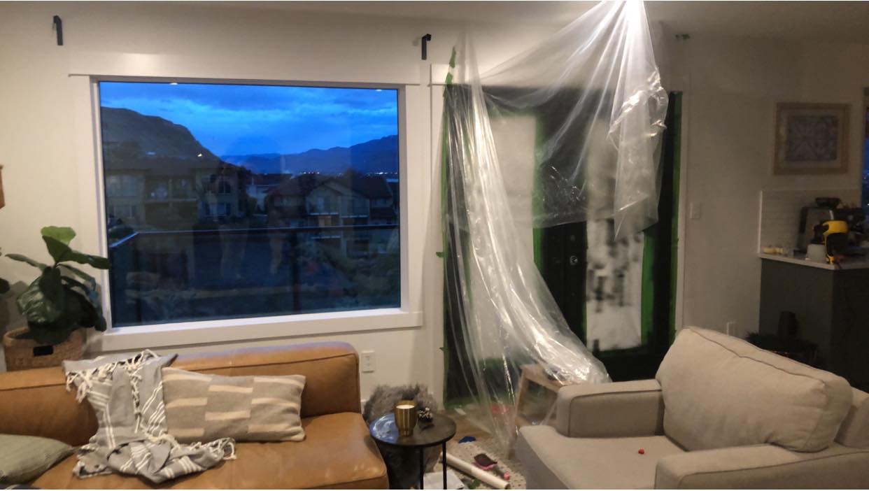 How we painted our patio doors using a paint sprayer