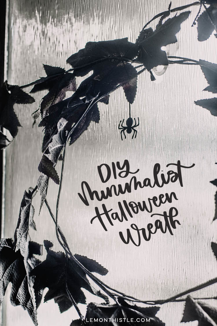 DIY Minimalist Halloween Wreath- title image