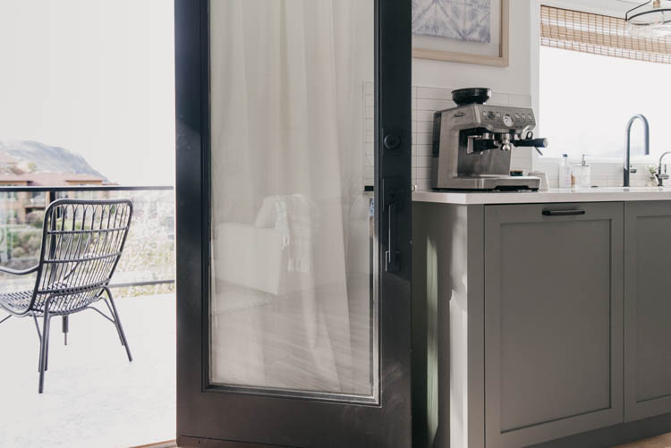 Black hardware for patio doors