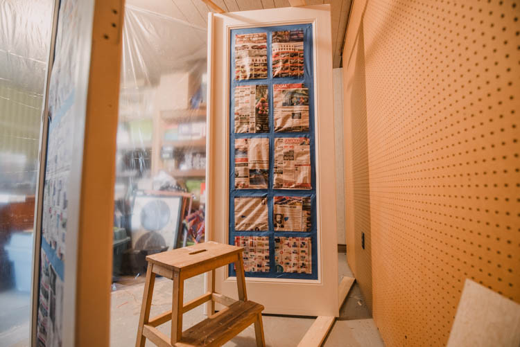 How we painted our patio doors