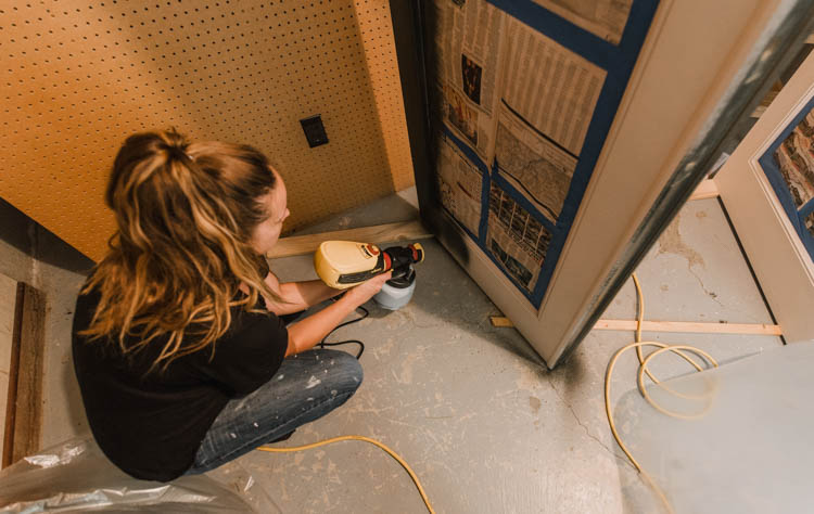 How we painted our patio doors