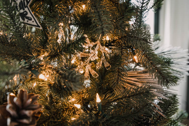 Frosted Whites Christmas Tree with Natural Touches