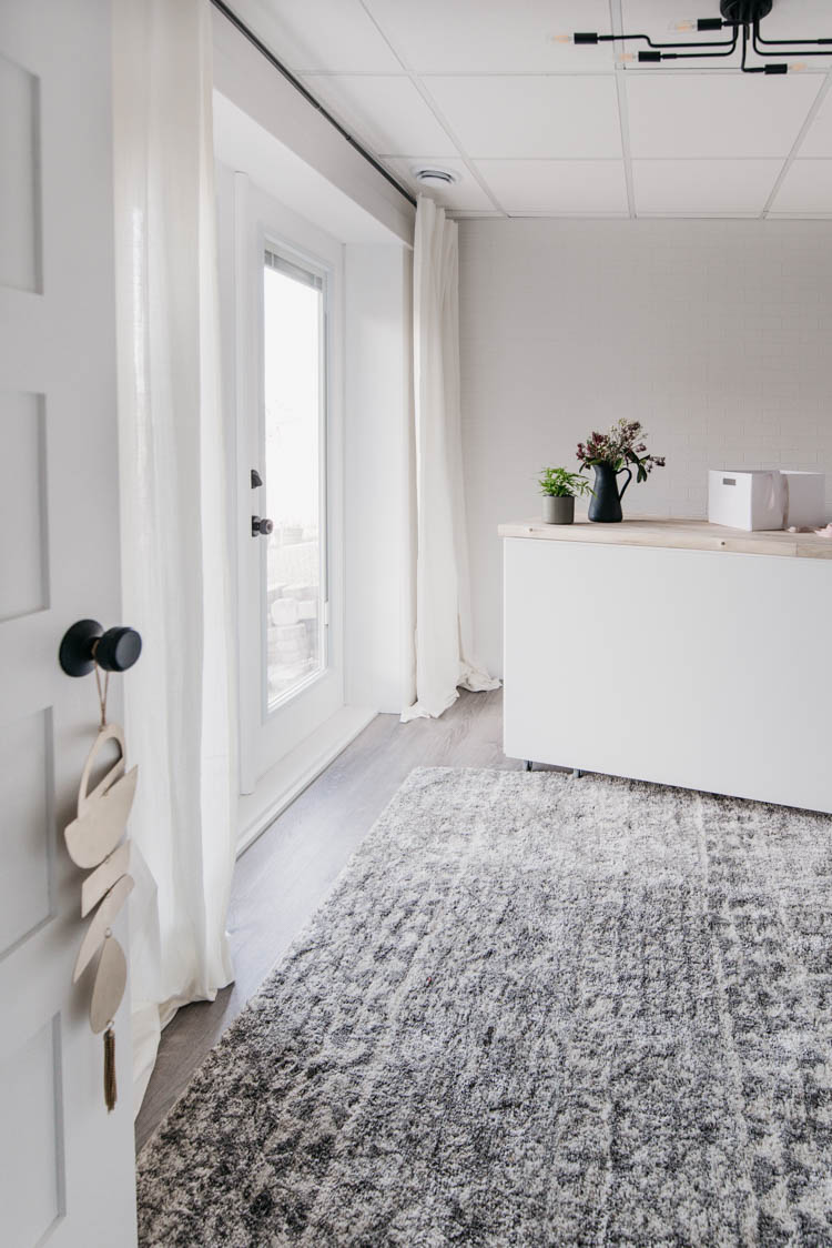 Basement studio reveal- full of diy storage and decor