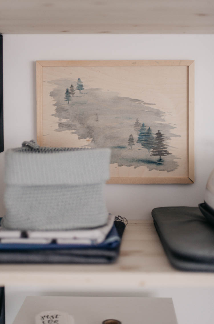 DIY Watercolour wood panel