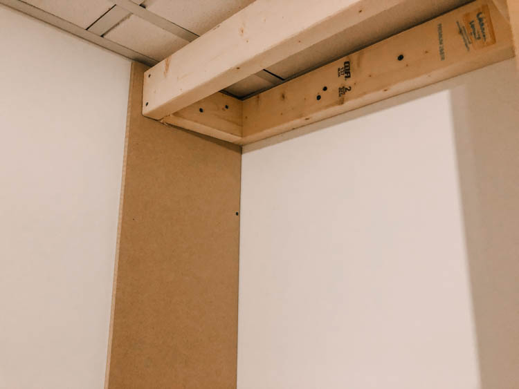 How to build your own built in shelving- the 2x4 base and header