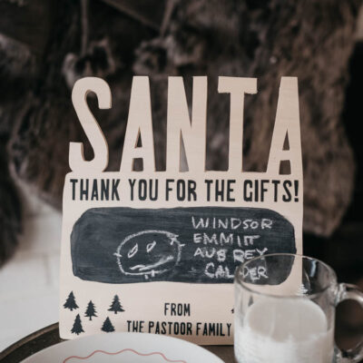 DIY Wooden cutout sign for christmas eve - personalized holiday decor is the best!