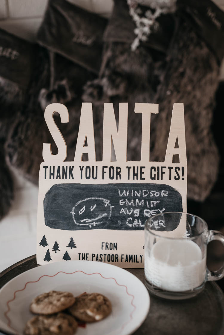 DIY Wooden cutout sign for christmas eve - personalized holiday decor is the best!