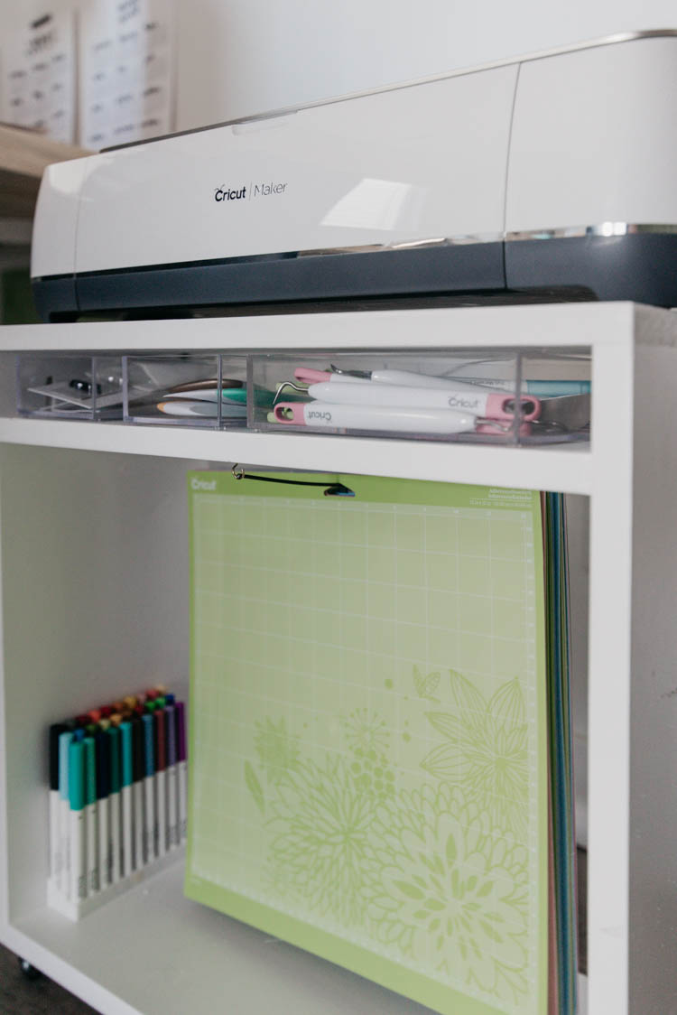 DIY Cricut Storage + Caddy... perfect to keep everything handy and ready to use but tucked out of the way!