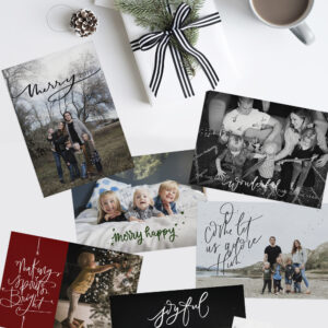 Hand lettered holiday card bundle- such great editable designs!