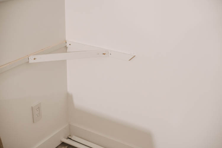 DIY Wall to Wall Desk for a built in look