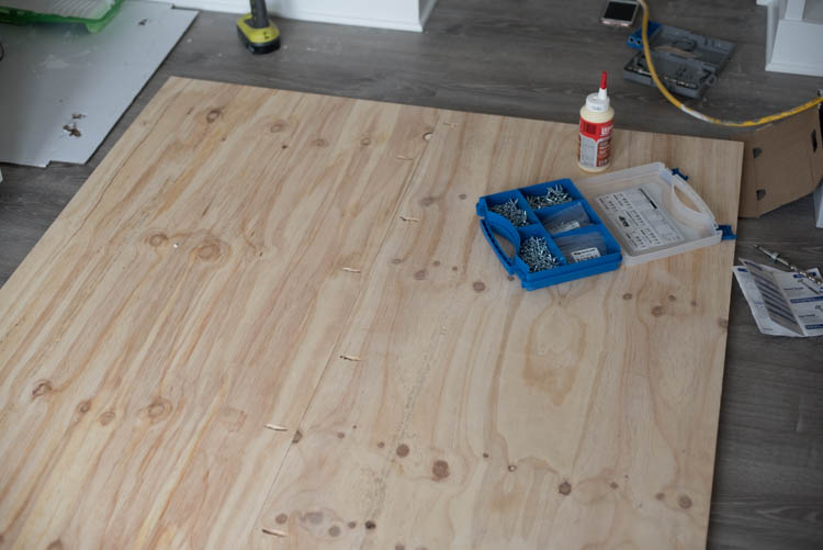 Attaching two pieces of plywood for extra wide barn doors