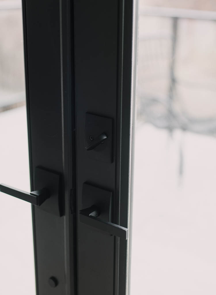 double levers for glass french doors- modern but timeless
