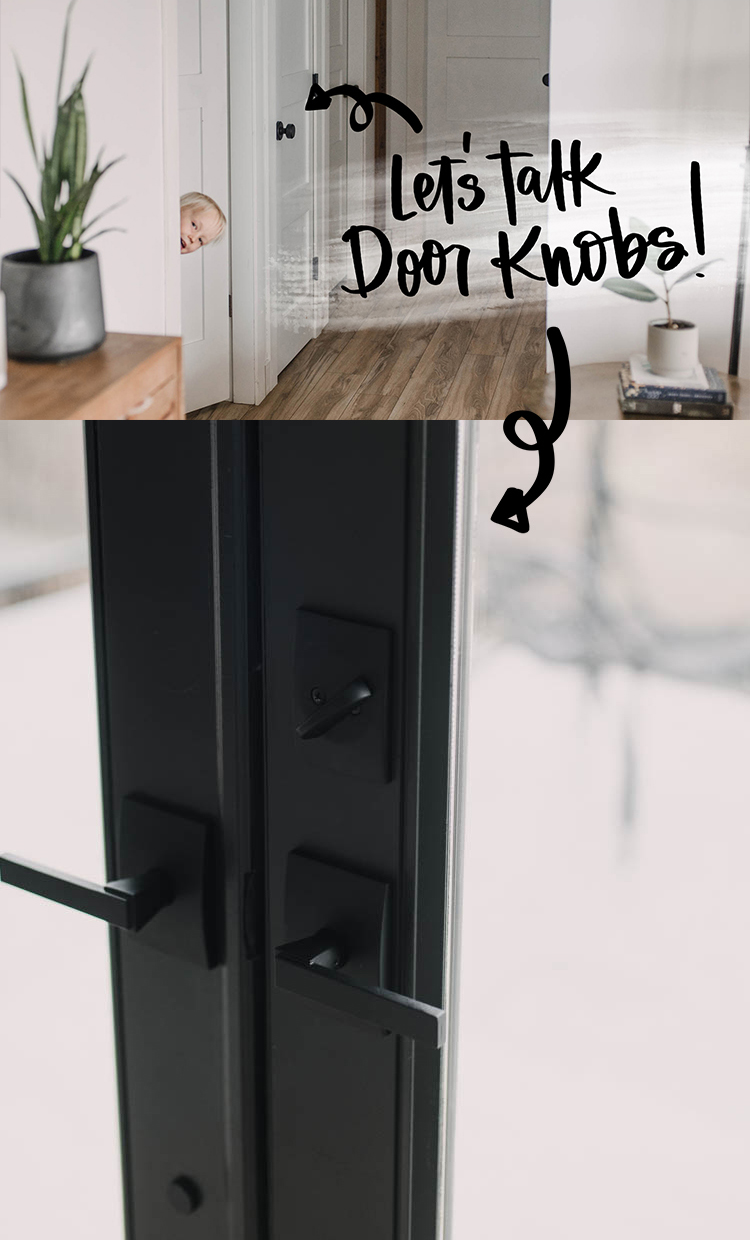 How we chose all the door knobs in our house- and coordinating different types of knobs and handles!