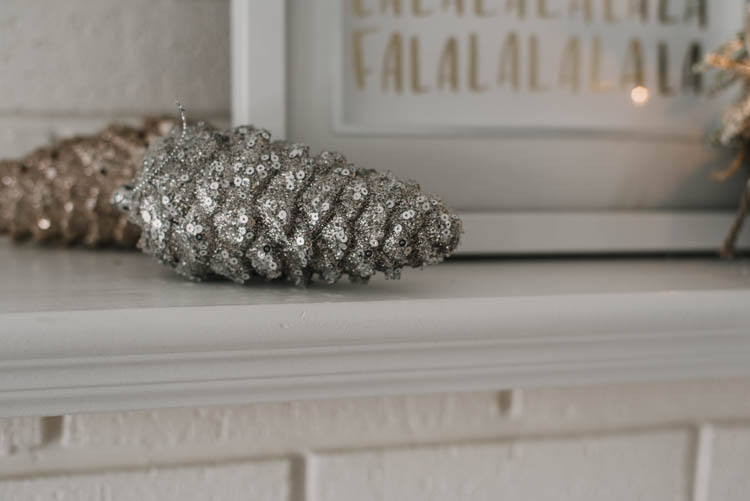 beaded pinecone ornaments- so glitz but also rustic