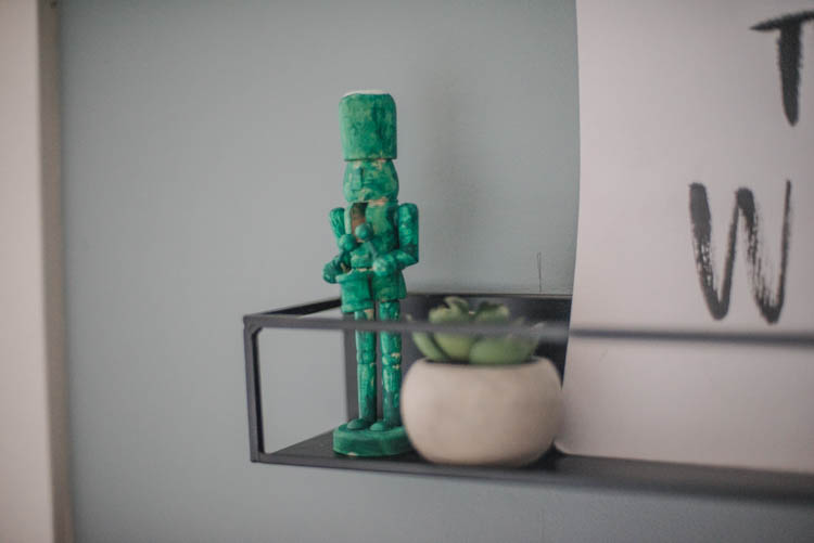 Kids painted the nutcracker for their bedroom decorations