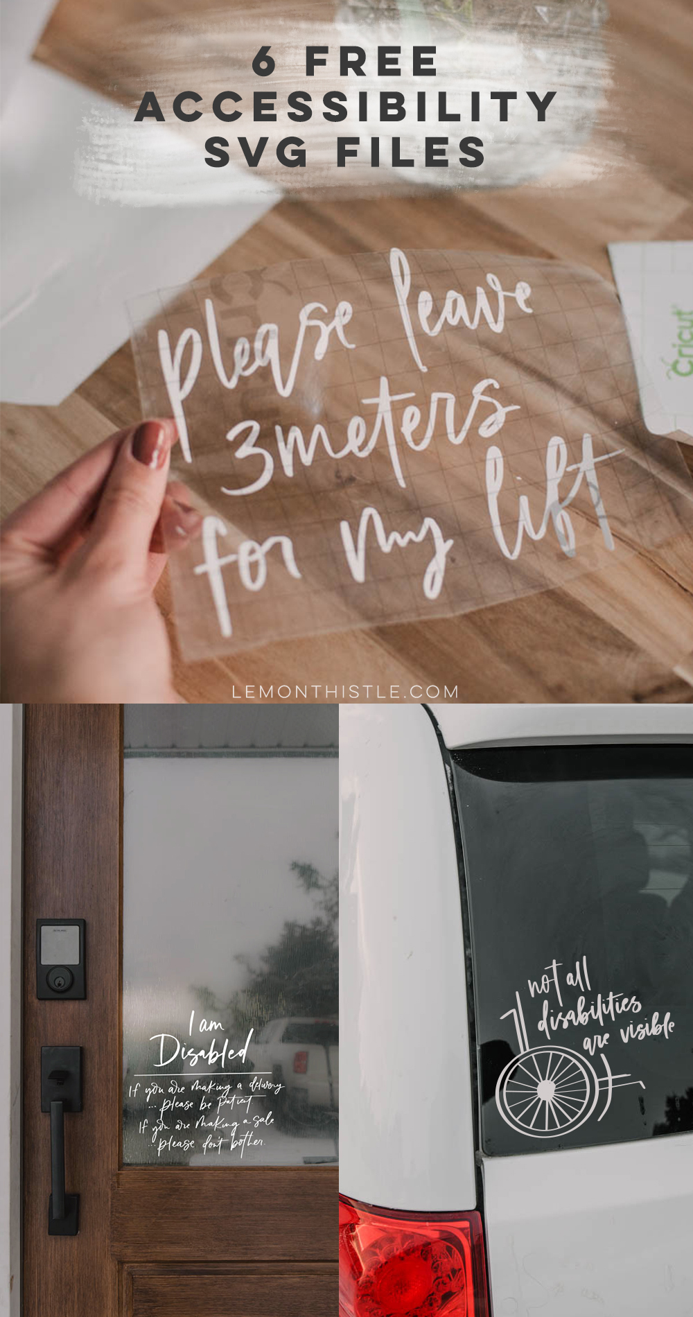 6 Free Accessibility SVGs- these hand lettered designs are so cute!
