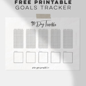 90 day printable habit tracker (free download!)