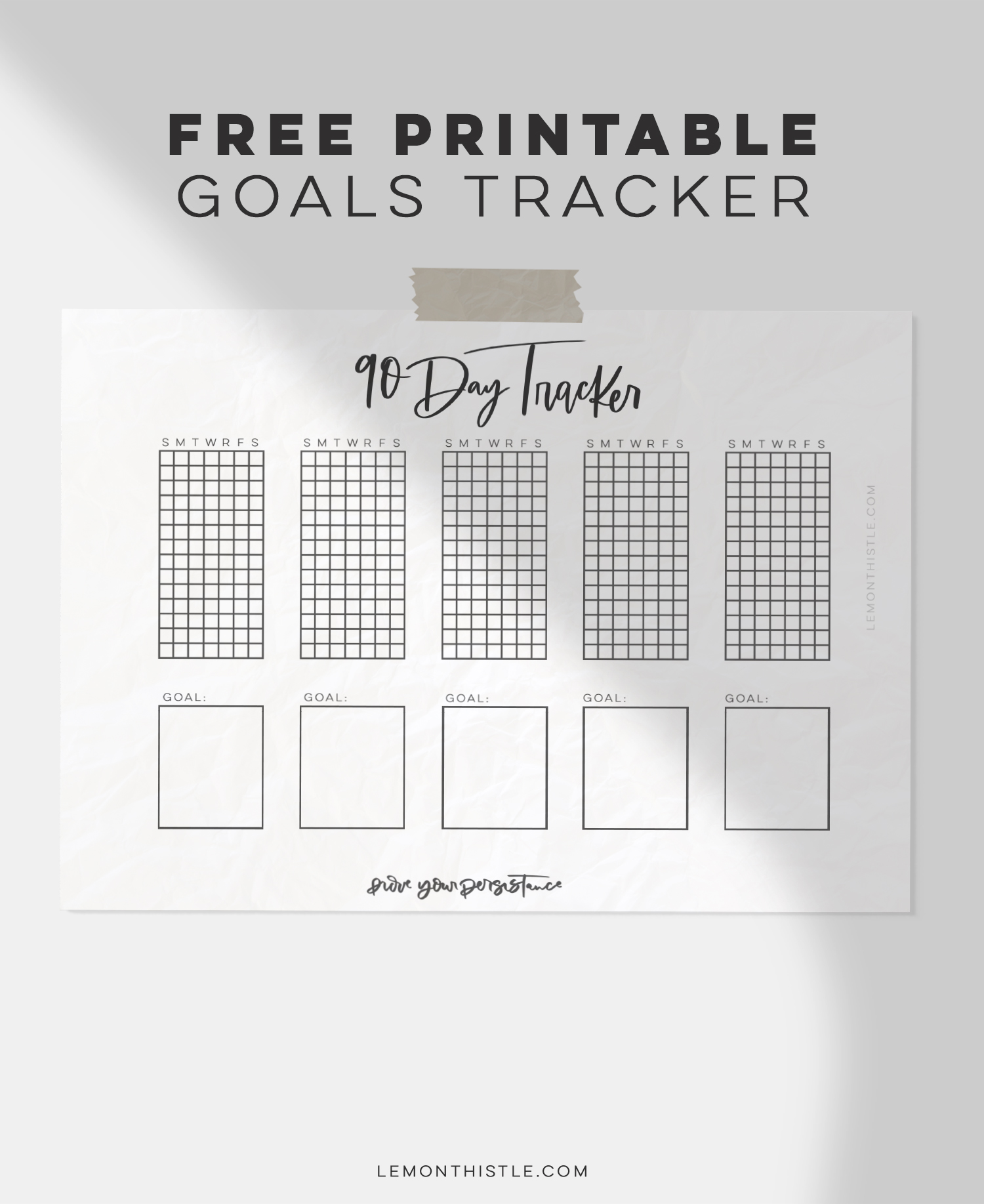 90 day printable habit tracker (free download!)
