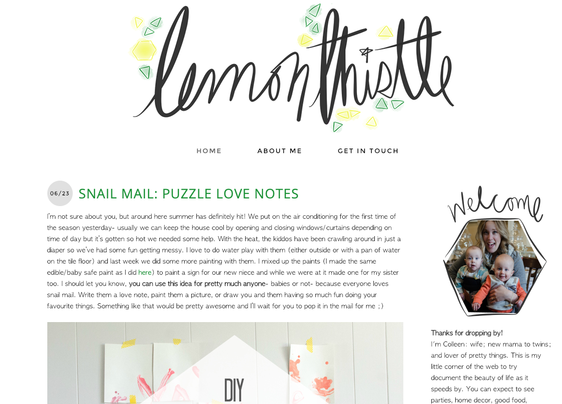 old blog logo and layout