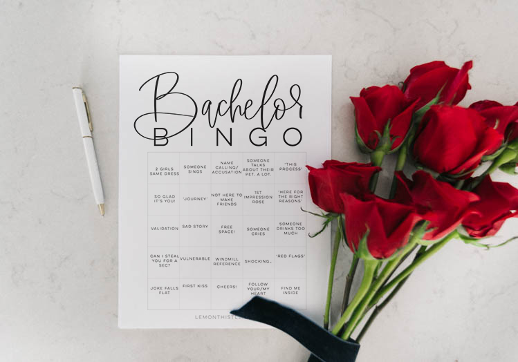 bachelor bingo! free printable bingo cards for your bachelor viewing part (pilot pete's season)