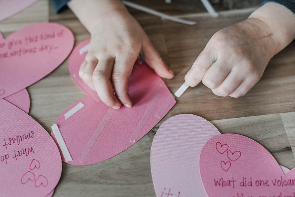 How to make tear away style valentines cards