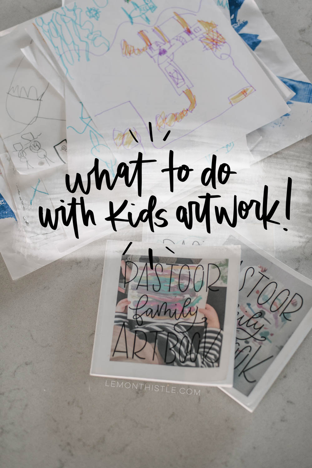 How to make your own kids art book - quick and easy system to manage kids artwork