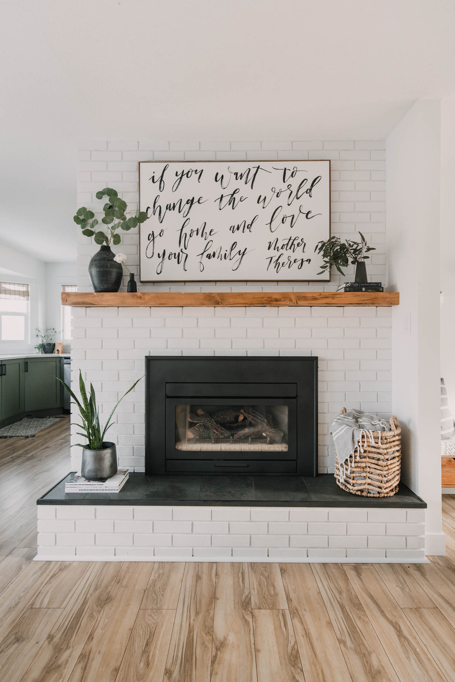 Diy Brick Fireplace Makeover Lemon