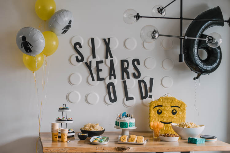 Modern LEGO themed birthday party ideas