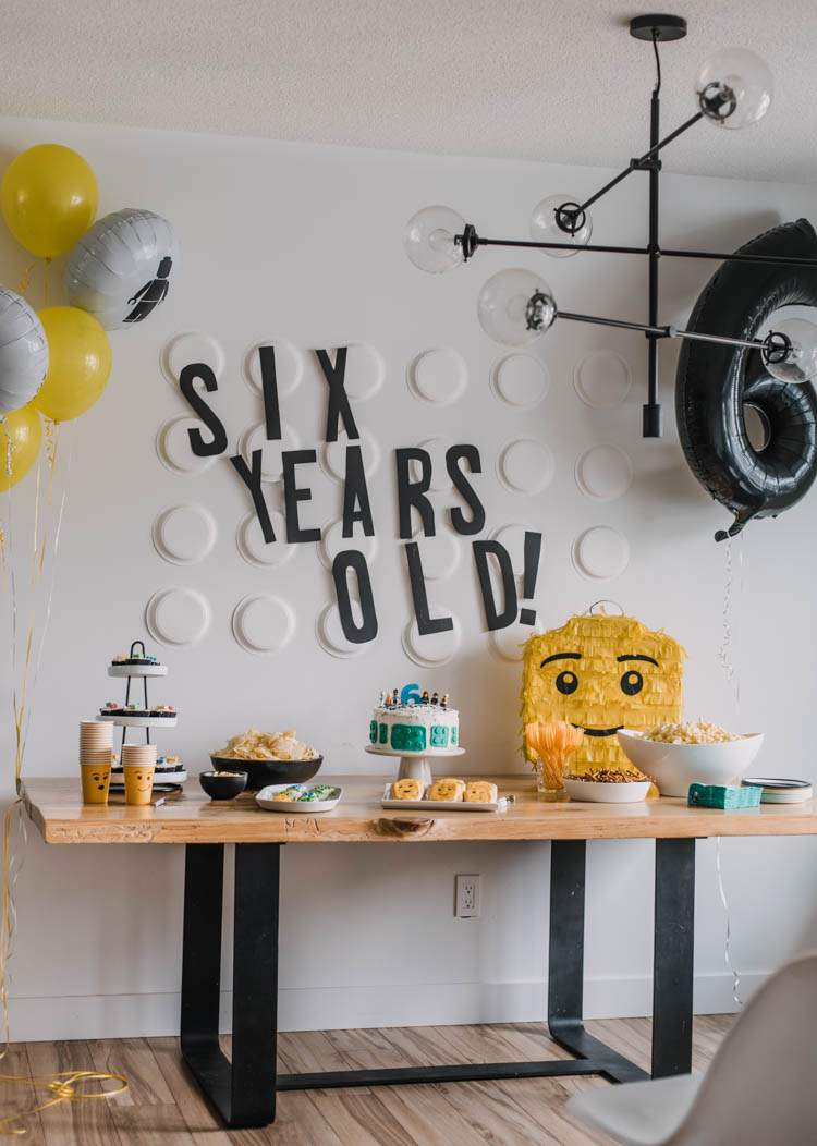 Modern Style but affordable LEGO birthday party